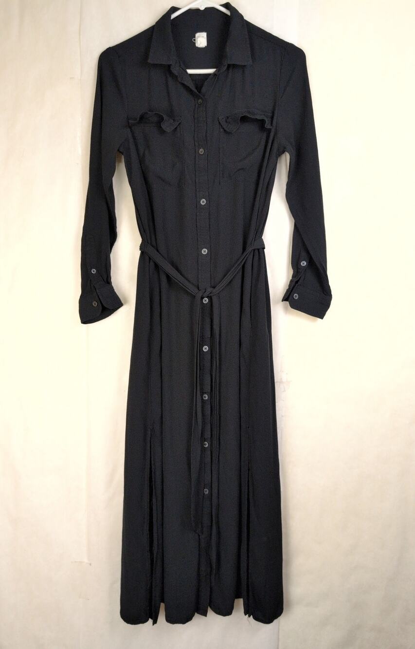 Gap gauzy belted button up shirt dress maxi Size Small Minimal Preppy Coastal
